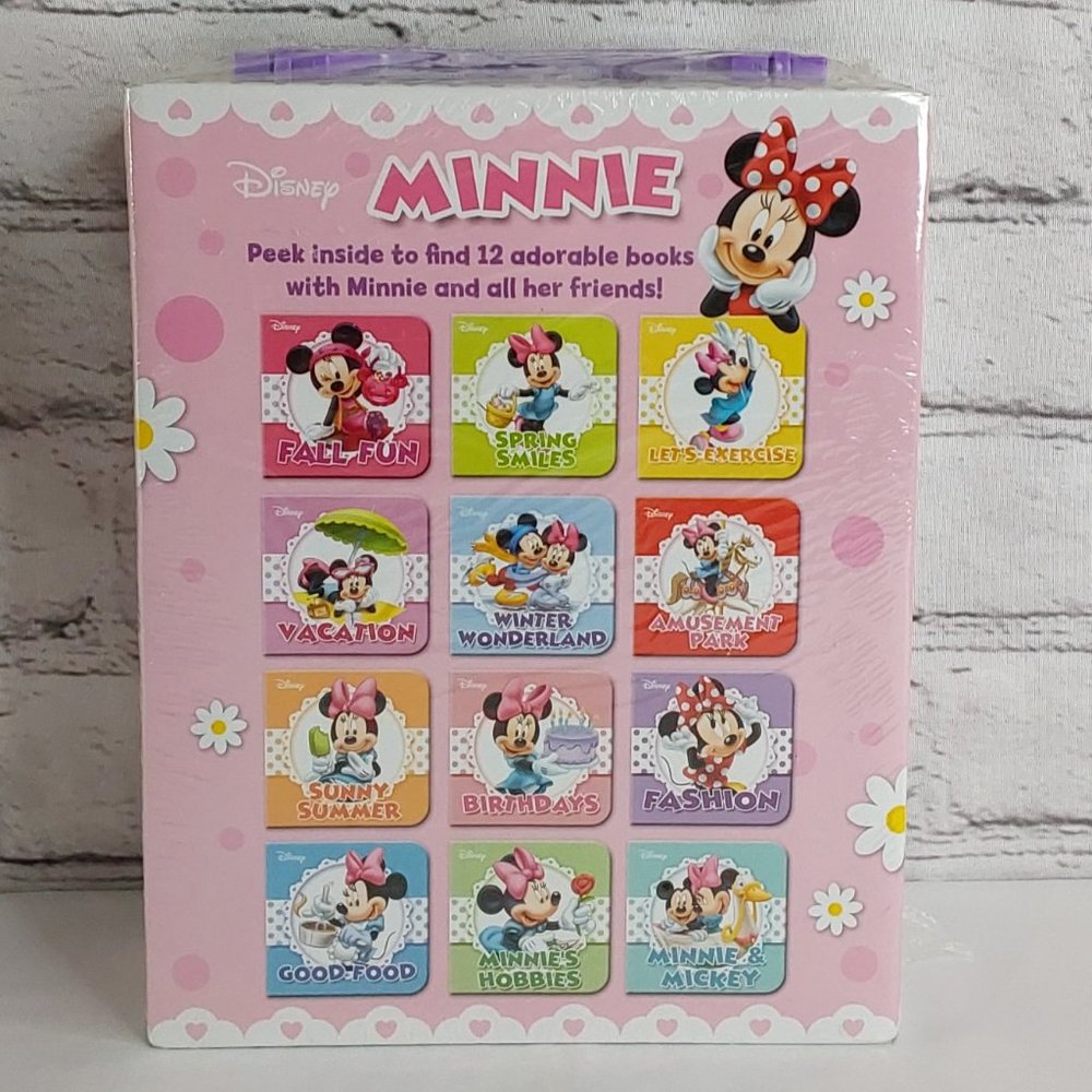 'DISNEY'S MINNIE MOUSE' BOOK BLOCK CARRYING CASE & BOARD BOOK 12 PIECE SET - Picture 4 of 16